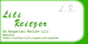 lili reitzer business card